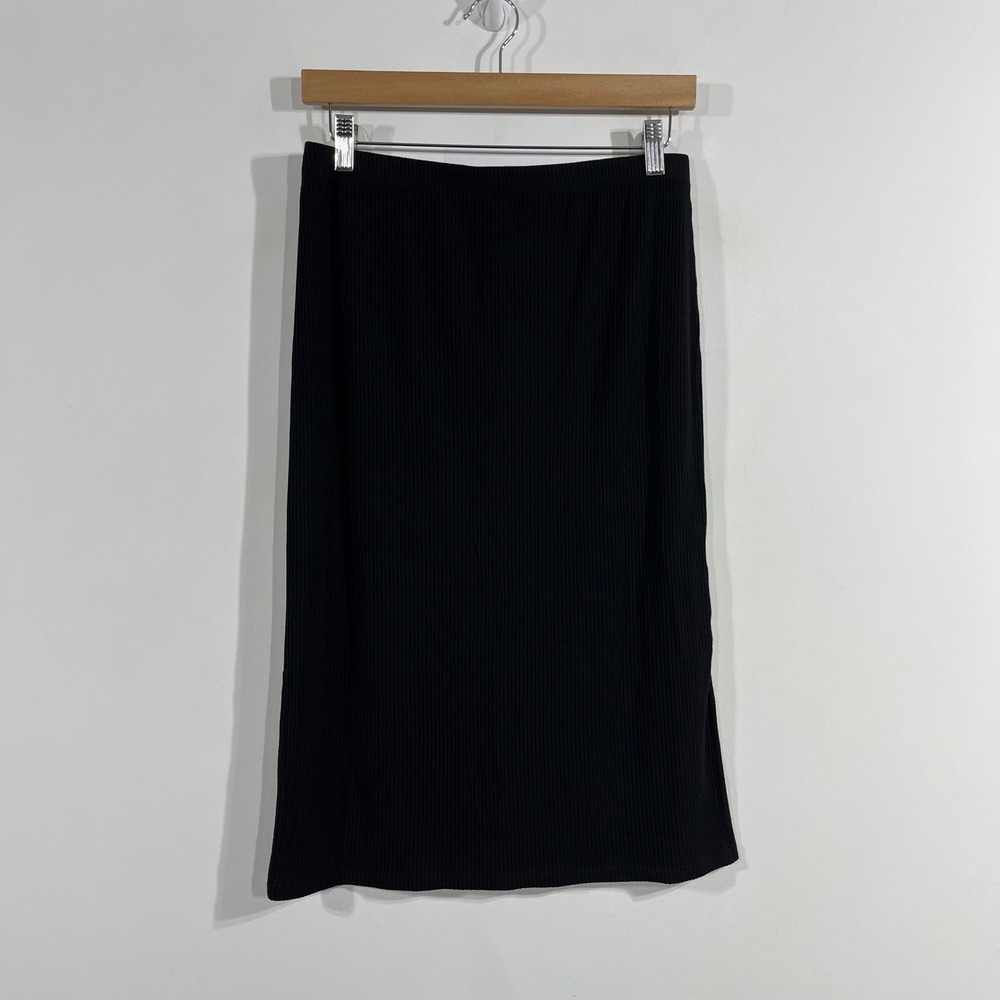 Magaschoni Old Money Preppy Ribbed Minimalist Capsule Midi Skirt Womens Medium